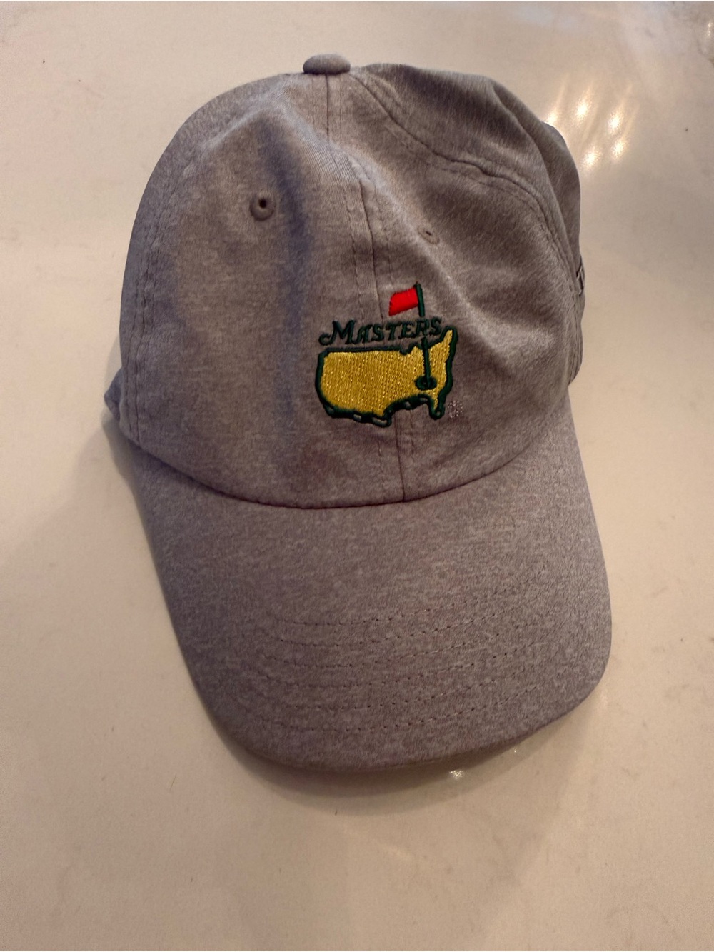 Masters Gray Baseball Cap with Yellow & Red Embroidered Logo